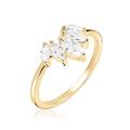 Histoire d'Or Bague Amazonia Plaqu&eacute; Or Jaune Oxyde De Zirconium