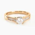 Histoire d'Or Bague Solitaire Stevie Plaqu&eacute; Or Jaune Oxyde De Zirconium