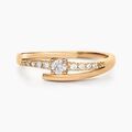 Histoire d'Or Bague Auberi Plaqu&eacute; Or Jaune Oxyde De Zirconium