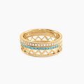 Histoire d'Or Bague Zoila Plaqu&eacute; Or Jaune Oxyde De Zirconium