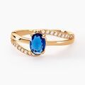 Histoire d'Or Bague Tyana Plaqu&eacute; Or Jaune Pierre De Synthese Et Oxyde De Zirconium