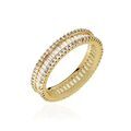 Histoire d'Or Bague Plaqu&eacute; Or Gallez Oxydes De Zirconium