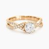 Histoire d'Or Bague Solitaire Plaqu&eacute; Or Jaune Arienne Oxydes De Zirconium
