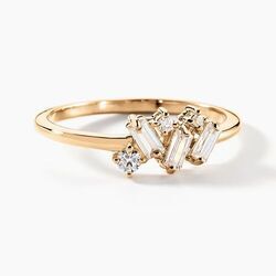 Histoire d'Or Bague Jardins D'hiver Plaqu&eacute; Or Jaune Oxyde De Zirconium