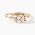 Histoire d'Or Bague Jardins D'hiver Plaqu&eacute; Or Jaune Oxyde De Zirconium