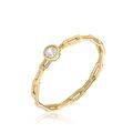 Histoire d'Or Bague Grady Plaqu&eacute; Or Jaune Oxyde De Zirconium