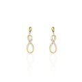 Histoire d'Or Boucles D'oreilles Pendantes Dunya Plaqu&eacute; Or Jaune Oxyde De Zirconium