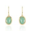 Histoire d'Or Boucles D'oreilles Pendantes Veina Plaqu&eacute; Or Jaune Aventurine