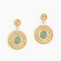 Histoire d'Or Boucles D'oreilles Pendantes Hugolin Plaqu&eacute; Or Aventurine