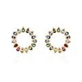 Histoire d'Or Boucles D'oreilles Pendantes Plaqu&eacute; Or Jaune Ethem Pierres