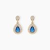 Histoire d'Or Boucles D'oreilles Pendantes Brigita Plaqu&eacute; Or Pierre De Synthese