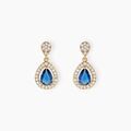 Boucles d'oreille sur Grenoble : Histoire d'Or Boucles D'oreilles Pendantes Brigita Plaqu&eacute; Or Pierre De Synthese