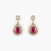Histoire d'Or Boucles D'oreilles Pendantes Brigita Plaqu&eacute; Or Pierre Et Oxyde