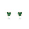 Histoire d'Or Boucles D'oreilles Puces Istoria Plaqu&eacute; Or Jaune Spinelle