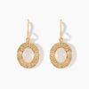 Histoire d'Or Boucles D'oreilles Pendantes Linna Plaqu&eacute; Or Jaune Pierre De Lune