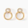 Histoire d'Or Boucles D'oreilles Pendantes Essia Plaqu&eacute; Or Jaune Oxyde De Zirconium