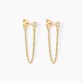 Histoire d'Or Boucles D'oreilles Pendantes Plaqu&eacute; Or Lienard Oxydes De Zirconium