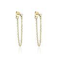 Histoire d'Or Boucles D'oreilles Pendantes Plaqu&eacute; Or Lienard Oxydes De Zirconium