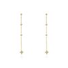 Histoire d'Or Boucles D'oreilles Pendantes Ziha Plaqu&eacute; Or Jaune Oxyde De Zirconium
