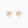 Histoire d'Or Boucles D'oreilles Puces Plaqu&eacute; Or Jacinth Oxyde De Zirconium