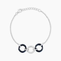 Histoire d'Or Bracelet Magalie Argent Blanc C&eacute;ramique Et Oxyde De Zirconium