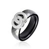 Histoire d'Or Bague Argent Blanc Val&eacute;rie Oxyde De Zirconium Et C&eacute;ramique