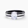 Histoire d'Or Bague Solitaire Neville Argent Blanc C&eacute;ramique Et Oxyde De Zirconium