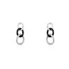 Histoire d'Or Boucles D'oreilles Pendantes Link Argent Blanc C&eacute;ramique Et Oxyde