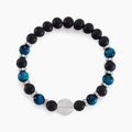 Bracelet Jourdan Homme 1921 Acier Blanc ?il De Tigre Onyx