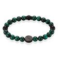 Bracelet Jourdan Acier Noir Malachite