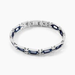 Bracelet Jourdan Wild Acier Blanc Et Bleu