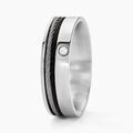 Jourdan Bague Madine Acier Blanc Diamant