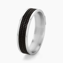 Jourdan Bague Gaetane Acier Blanc