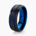 Jourdan Bague Acier Bleu