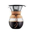 Petit &eacute;lectrom&eacute;nager sur Brignais : BODUM Cafeti&egrave;re 8 tasses / 1 L Li&egrave;ge & Cuir - Pour Over