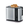 Petit &eacute;lectrom&eacute;nager sur Brignais : SEVERIN Toaster 2 fentes Inox & Noir - 2589