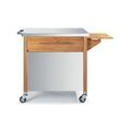 DM CREATION Chariot bambou pour plancha 75 x 55 cm - 1 tiroir Brignais