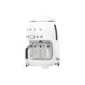 Petit &eacute;lectrom&eacute;nager sur Brignais : SMEG Cafeti&egrave;re filtre 10 tasses programmable Blanche Ann&eacute;es 50 - DCF02WHEU