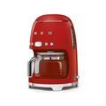 Petit &eacute;lectrom&eacute;nager sur Brignais : SMEG Cafeti&egrave;re filtre 10 tasses programmable Rouge - Ann&eacute;es 50 - DCF02RDEU