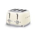 Petit &eacute;lectrom&eacute;nager sur Brignais : SMEG Toaster 4 tranches Cr&egrave;me - Ann&eacute;es 50 - TSF03CREU
