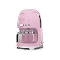 Petit &eacute;lectrom&eacute;nager sur Brignais : SMEG Cafeti&egrave;re filtre 10 tasses programmable Rose Brillant - Ann&eacute;es 50 - DCF02PK