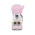 Petit &eacute;lectrom&eacute;nager sur Brignais : SMEG Machine Expresso Rose Ann&eacute;es 50 - ECF02PKEU