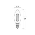 SYLVANIA Ampoules flammes &agrave; filament - blanc chaud 2700 �k 470 15000 heure(s) 4.5 w e14 ampoule flamme &agrave; filament 4.5w 2700�k 470lm e14 1 pi&egrave;ce(s) non - sylvan
