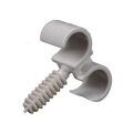 Fixations pour tube irl clips parapluie double � 20 &agrave; 25 mm gris 1 sachet(s) de 10 pi&egrave;ce(s) - debflex