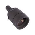 Electricit&eacute; sur Annecy : Fiche femelle 2p+t noir 1 pi&egrave;ce(s) fiche femelle noire 2p+t 16 a caoutchouc ip40 femelle 250 v 16 a 2p+t sortie droite - debflex