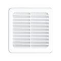 Electricit&eacute; sur Annecy : Grilles &agrave; clipser grille fixe avec moustiquaire 100 x 100 mm blanche 1 pi&egrave;ce(s) - autogyre