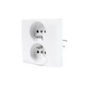 Electricit&eacute; sur Annecy : Prise &agrave; encastrer diam2 double prise diam2 blanc blanc 1 pi&egrave;ce(s) &agrave; encastrer monobloc 2p 2 vertical - debflex