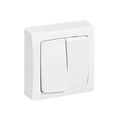 Interrupteur en saillie asl double interrupteur ou va-et-vient asl blanc blanc 1 pi&egrave;ce(s) monobloc en saillie double va-et-vient 1 - legrand snc