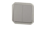 Appareillage &agrave; encastrer sur Seyssins : Interrupteur va-et-vient double Legrand Plexo? gris composable