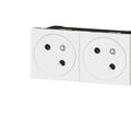 Appareillage &agrave; encastrer sur Seyssins : Bloc de prise de courant double 16A 2P+T Legrand Mosaic surface